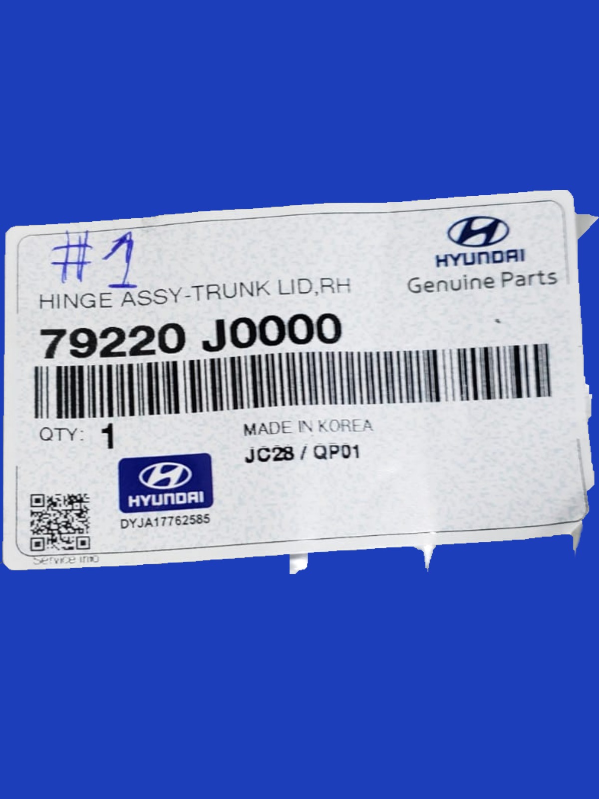 Bisagra Cajuela Izquierda Hyundai Accent Sedan 2018-2022 Original 79210-J0000 - Imagen 4