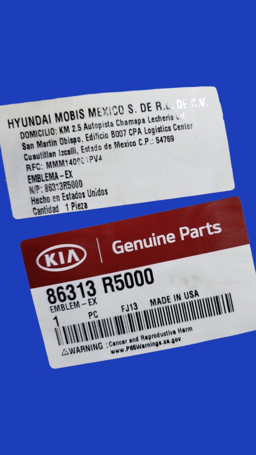 Emblema Cajuela Letras Ex Kia Sorento 2021-2024 Original Con Plantilla 86313-R5000 - Imagen 4